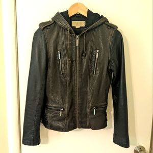 Michael Kors 2 Tone Leather Jacket, XS